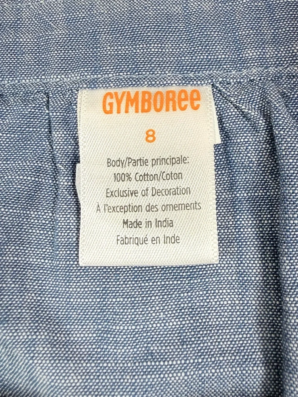 NWT GYMBOREE Girls Citrus Chambray Embroidered Floral Peasant Top 8 Cottagecore